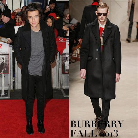 harry styles burberry coat|harry styles iconic outfits.